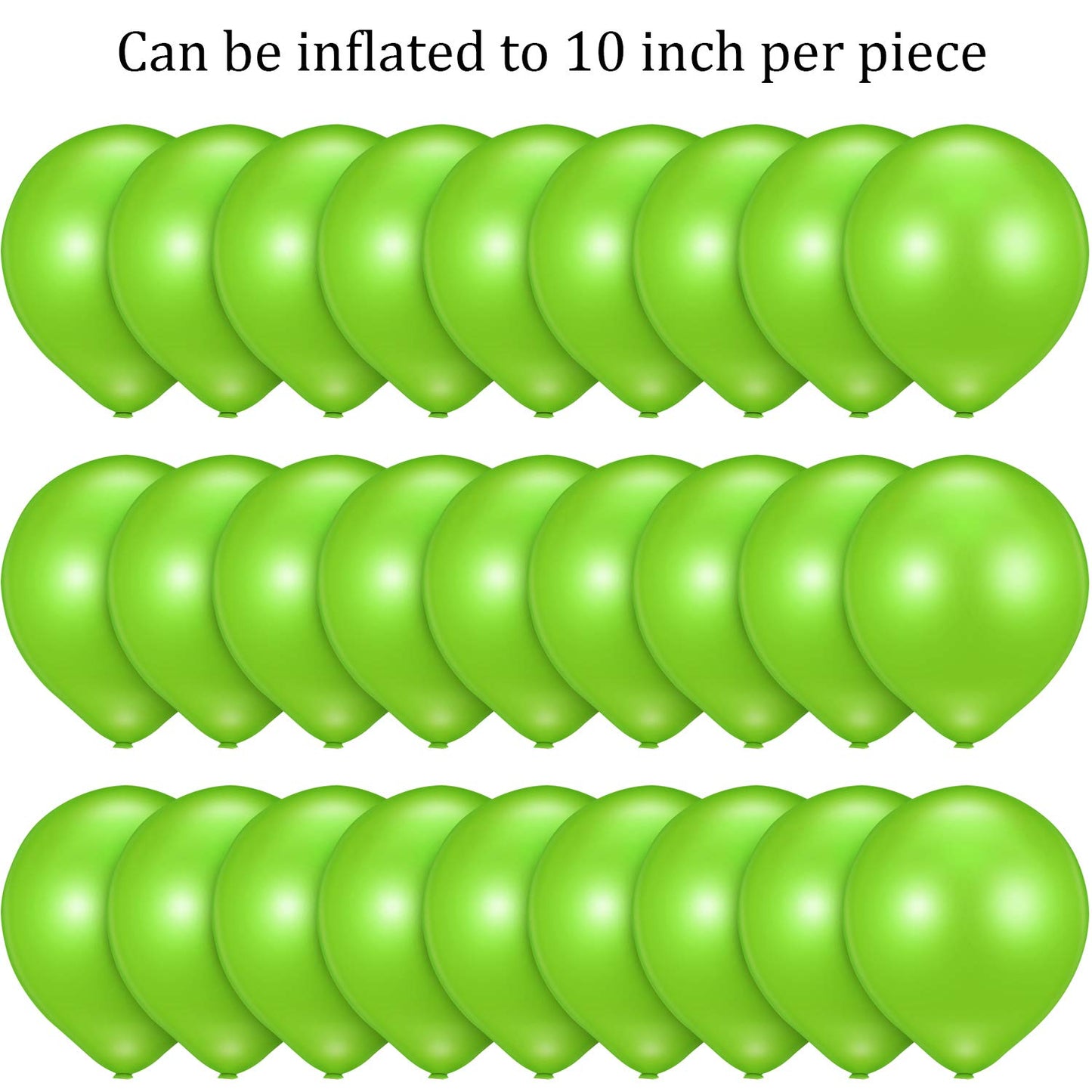 48 Pieces Neon Green Balloons Green Lime Latex Balloons for Halloween Baby Shower Gender Reveal Birthday Wedding Graduation Jung