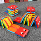 AMOR PRESENT 2PCS Jacob's Ladder Wooden Fidget Toy - Large, Multicolor Classic Toy for Kids