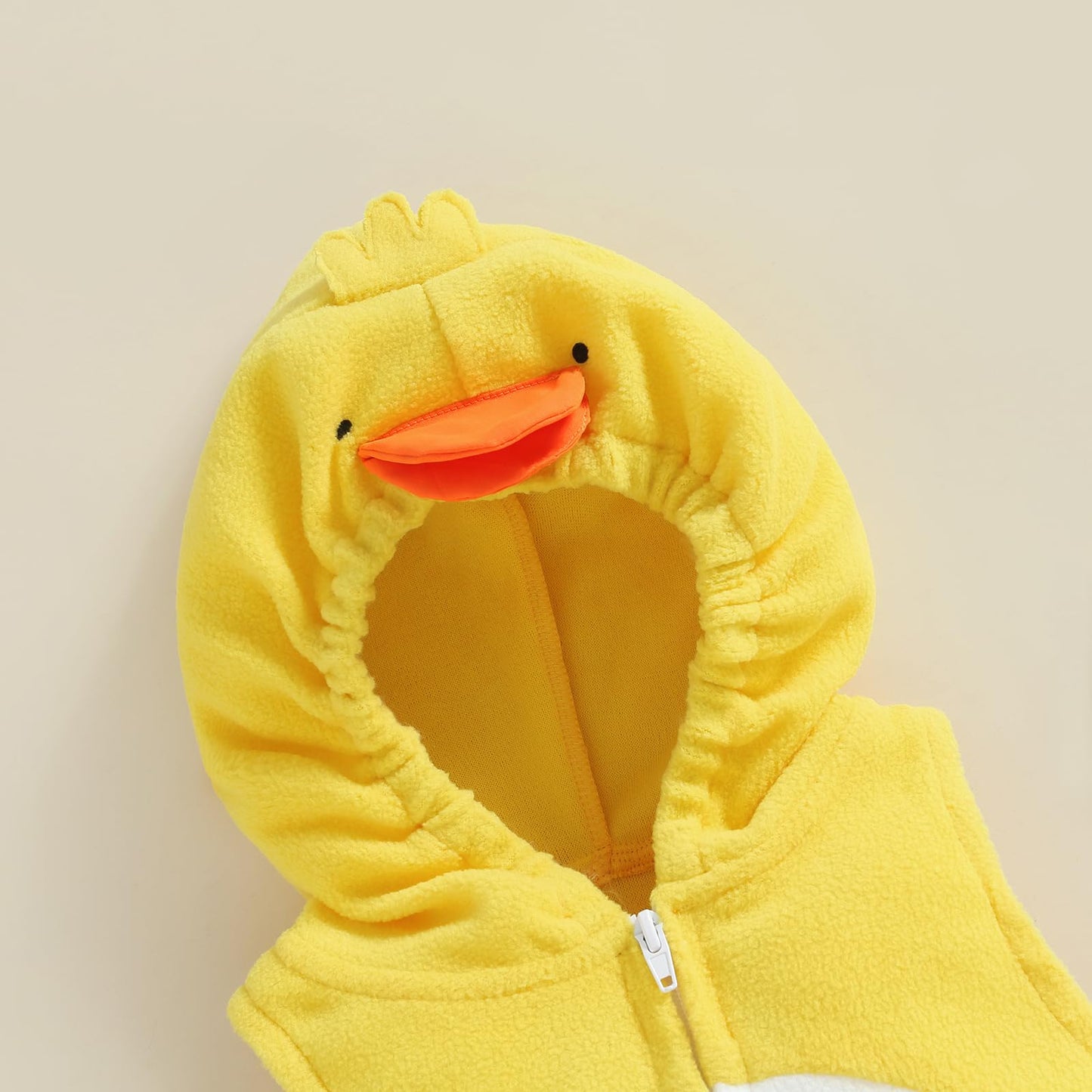 Sunloudy Toddler Baby Halloween Hooded Costumes Duck Avocado Zipper Sleeveless Romper Stockings 2Pcs Cosplay Outfits(Yellow,18-2