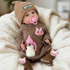 JONRRYIN Reborn Baby Dolls -17Inch Newborn Baby Dolls Girl Real Life Baby, Soft Doll Silicone Full Body, Crying, Laughing, Snori