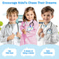 Riorand Kids' Doctor Lab Coat Costume With Accessories Role Play For Boys Girls Playset Nurse Costume Age 3-12 (Pink, S-120Cm/3-5T)