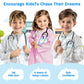 Riorand Kids' Doctor Lab Coat Costume With Accessories Role Play For Boys Girls Playset Nurse Costume Age 3-12 (Pink, S-120Cm/3-5T)