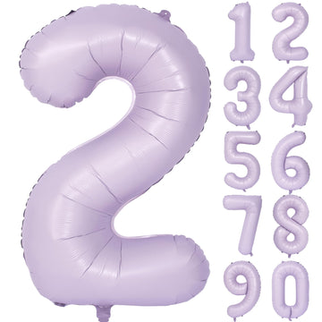 40 In Matte Purple Number Balloons Helium Foil Mylar Balloon Birthday Party Banquet Decoration Digital 2