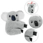 Haakong Koala Clip Pencil Toppers, 8pcs Set, Grey and Khaki, Plastic, Model: Haakong