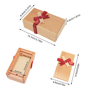 Eeocwf Puzzle Box With Hidden Compartment, Wooden Magic Trick Lock Boxes For Adults, Brain Teaser Game Mystery Surprise Gift Sec