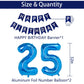 Naninuneno 25Th Blue Birthday Party Decorations For Boy Girl Men Women, Happy 25 Birthday Balloons Supplies With Happy Birthday