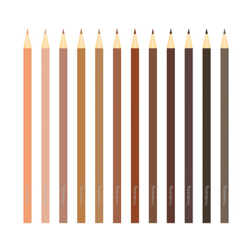 Mudpuppy We Are Colorful Skin Tone Colored Pencils from, Includes 12 Colored Pencils, Beyond Just Peach and Brown!, Makes for a