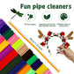Veroave 1200pcs Pipe Cleaners, 60 Colors Thick Pipe Cleaners Craft, Multi-Color Chenille Stems, Long Pipe Cleaners for Crafts fo