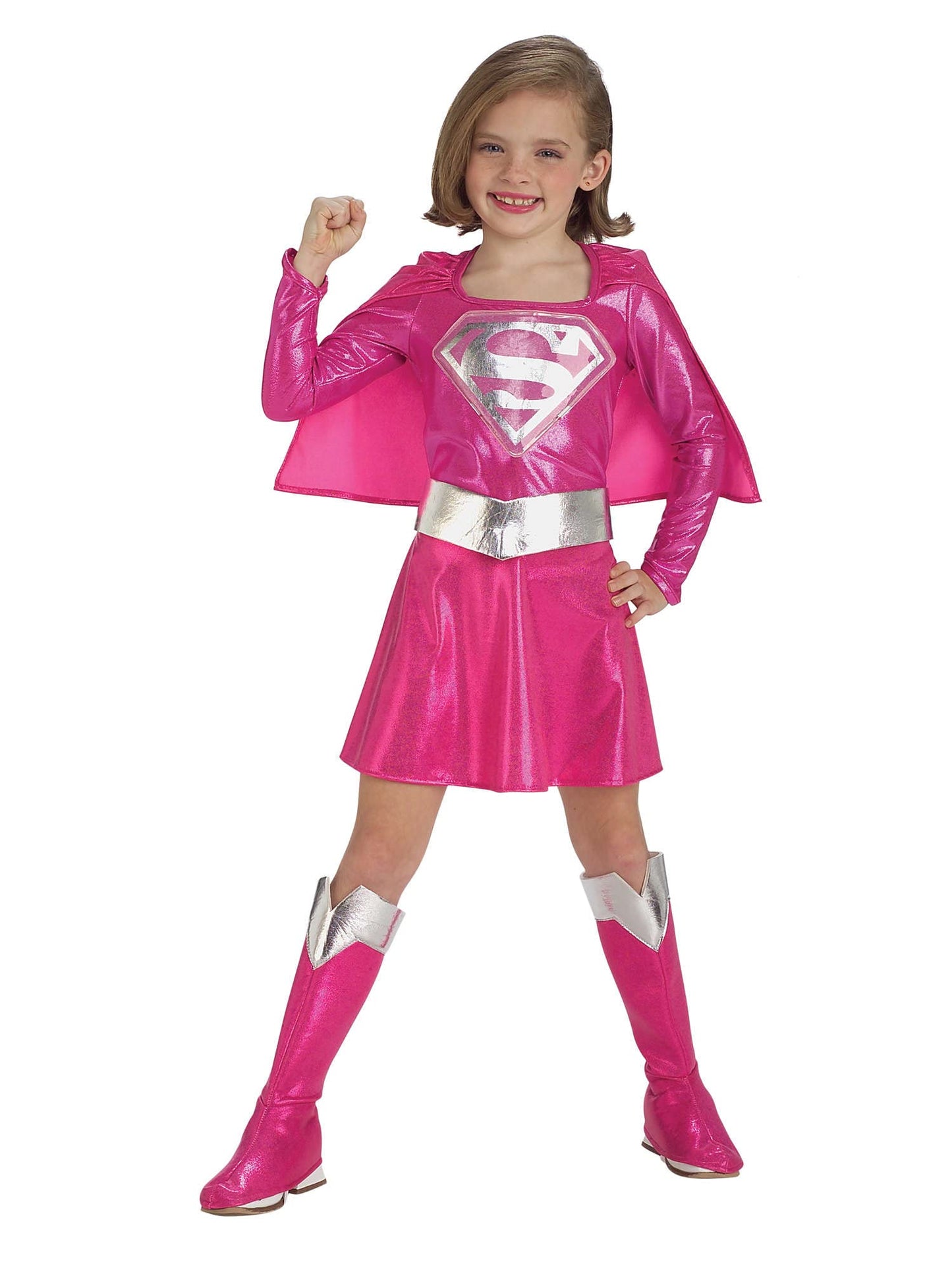 Rubies 31355 Pink Supergirl Child Costume Size Small- Girls 4-6