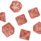 Q Workshop Elvish Dice Transparent/Red (7) Board Game, Multicolor