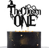 Itsyyboo The Chosen One Cake Topper, Wizard 1St Birthday Cake Decor, For Harry Theme Magic Party First Birthday Party Black Glit