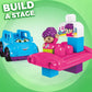 Mega Bloks First Builders Tina Tour Bus With Big Building Blocks, Building Toys For Toddlers (6 Pieces)