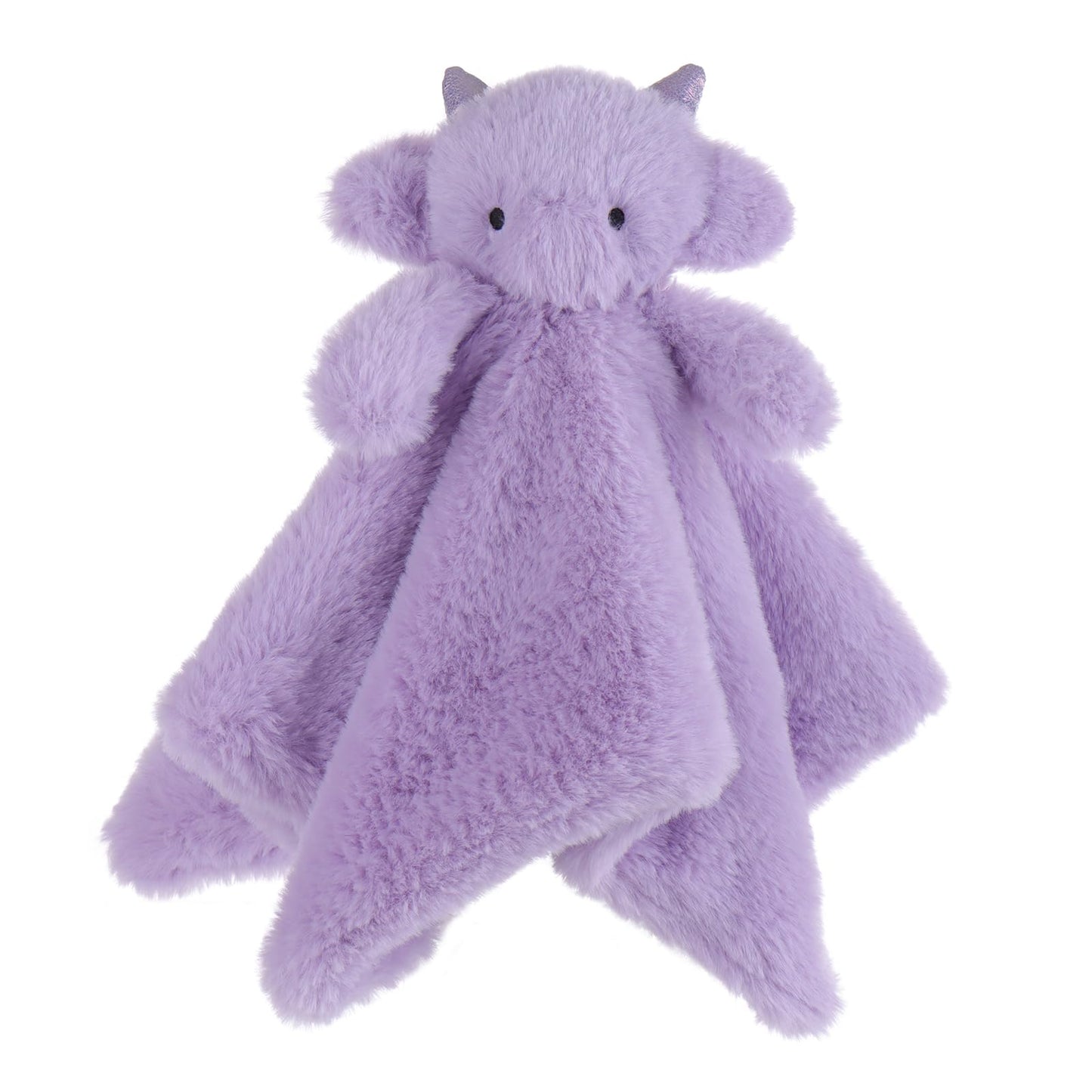 Apricot Lamb Soft Security Blanket for Babies, 13.8" Purple Dragon, Polyester Lovey for Boys & Girls