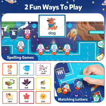 Magnetic Alphabet Maze - Letters Matching Magnet Puzzles For Toddlers 2-4 Montessori Magnetic Board, Preschool Educational Fine