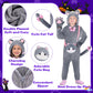 Gifts2U Halloween Cat Costume For Girls, Kids Onesie Costume With Pink Cat Ears, Cat Tail, Paws, Bow Ties And Purse Bag, Gifts For Halloween, Birthday Or Any Costume Occasion (7-8Years)