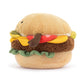 Jellycat Amuseables Burger Stuffed Toy - 4.5" Food Plush, Polyester, Fun Gift Idea