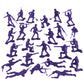 Tim Mee Toy Plastic Army Men - 48pc Purple Toy Soldier Figures - Made in USA, Model TM-67702