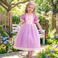 Itvti Girls Rapunzel Costume Kids Dress Up Purple Clothes For Birthday Halloween Cosplay, Purple, 4-5 Years(Tag 120)