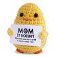 Inspirational Positive Crochet Duck Plush Doll Emotional Support Gift Perfect For Mother'S Birthday To Express Love And Apprecia