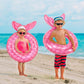 Moko Inflatable Fish Tail Swim Ring, Summer Swimming Float Swimming Circle Pool Float Ride On Pool Raft Tube Outdoor Pool Beach Water Floats Party Supplies Kids Floaties, Rose Gold