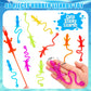 Hlartnet 46 Pcs Sticky Lizards For Kids, Stretchy Sticky Lizards Toys Bulk For Reptile Party Favors, Children Lizards Gifts For Goodie Bags Stuffers Pinata Filler Students Rewards