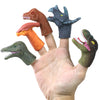 5Pcs Dinosaur Finger Puppets, Dinosaur Birthday Party Decorations Supplies Finger, Rubber Finger Puppets, Bath Finger Puppets Ba