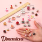 Chengu 40 Pcs 1:12 Scale Dollhouse Miniature Kitchen Accessories Set Includes 15 Flower Pattern Porcelain Tea Cup 24 Mixed Pretend Cake Foods 1 Mini Three-Tier Cake Stand For Decor Supply (Cute Style)