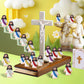 AIRNEY 50 PCS Little Jesus Figures Easter Religious Jesus Toys, Mini Jesus Figurines in Bulk, Easter Jesus Loves You Christ Toys