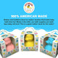 Celebriducks The Good Duck - Bpa & Pvc Free Rubber Duckie Baby Bath Toy Teether - Baby Blue