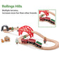 Giant Bean Forest Theme Wooden Train Set For Toddler- 36Pcs Expandable & Changeable Wooden Train Tracks Toy, For Kids Boys And G