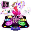 Fuairmee Dance Mats For Kids Ages 4-8, Dance Mat With Bluetooth, Built-In Music, 3 Languages Melodies, 5 Modes, Electronic Dance