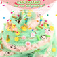 Jigejunfa Cloud Slime Big Jar with Cute Flower Slices Add-ins  Kids Slime Party Favors Stress Relief Toy for Girls Boys Birthday  Scented Sludge Non Sticky Putty  Pink/Green 7OZ