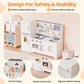 Joymor Kids Wooden Play Kitchen Sets, New Modern Children'S Wooden Toy Kitchen W/Refrigerators & Ample Play Kitchen Accessories,