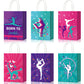 Gueevin 24 Pcs Gymnastics Party Bags Gymnastics Birthday Gift Goodie Bags Party Favors Paper Birthday Decor for Teens Gymnasts C