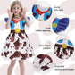 Eledobby Jessie Dress Girls Cowgirl Costume Princess Jessie Dress Kids Halloween Birthday Party Outfit 5-6Years