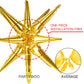 Partywoo Gold Star Balloons, 2 Pcs 42 Inch Large 14-Pointed Starburst Balloons, One-Piece Star Explosion Balloons With Ribbon, Point Star Foil Balloons, Mylar Balloons For Birthday Party Decorations