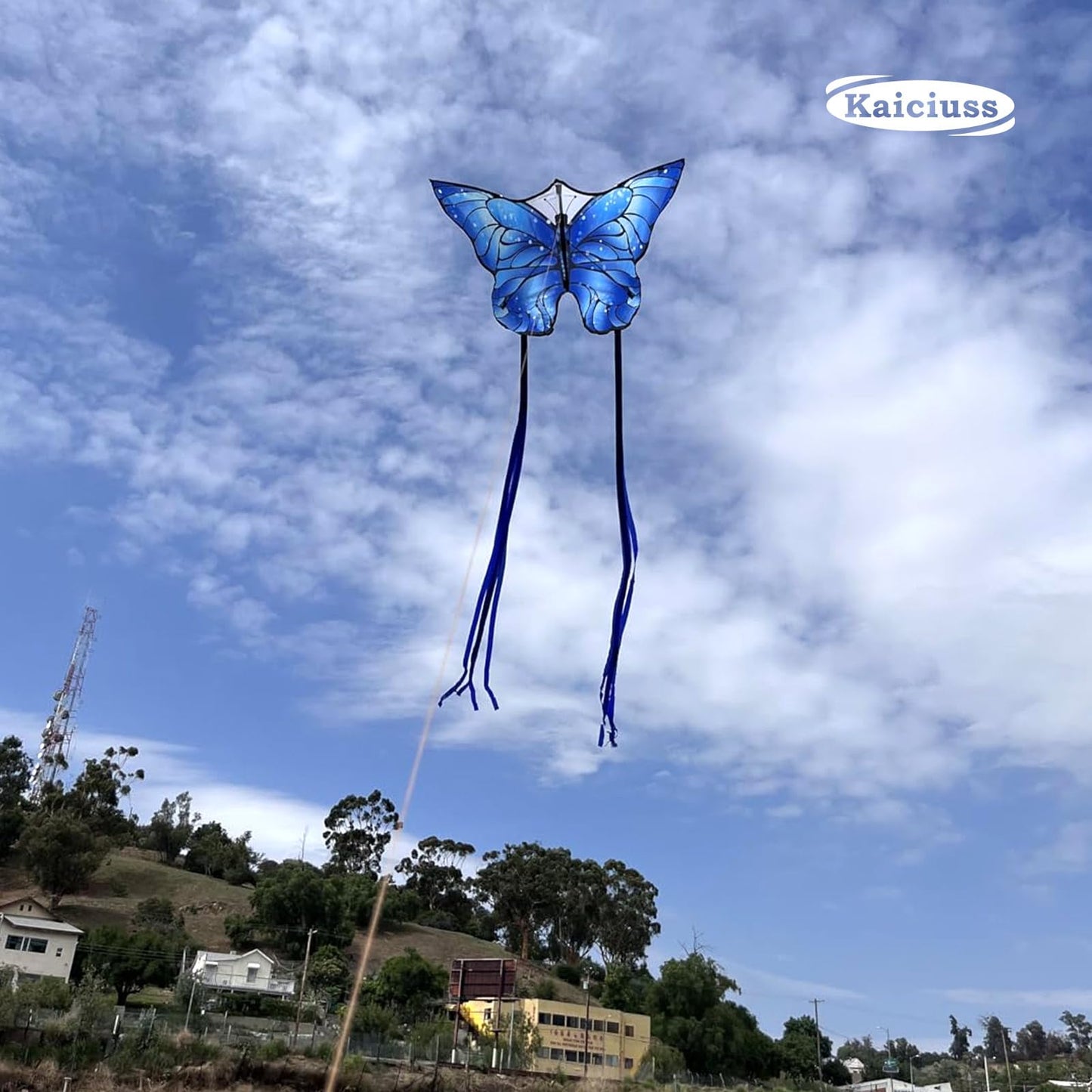 Kaiciuss Pair Of Butterfly Kites With Reels Set, 55 X 28 Butterfly Kites For Kids & Adults, Each Spool Comes With Safety Lock An