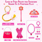 Meland Pink Princess Dress Up For Girls, Dress Up Clothes For Little Girls Pretend Play(Xl,9-10 Years)