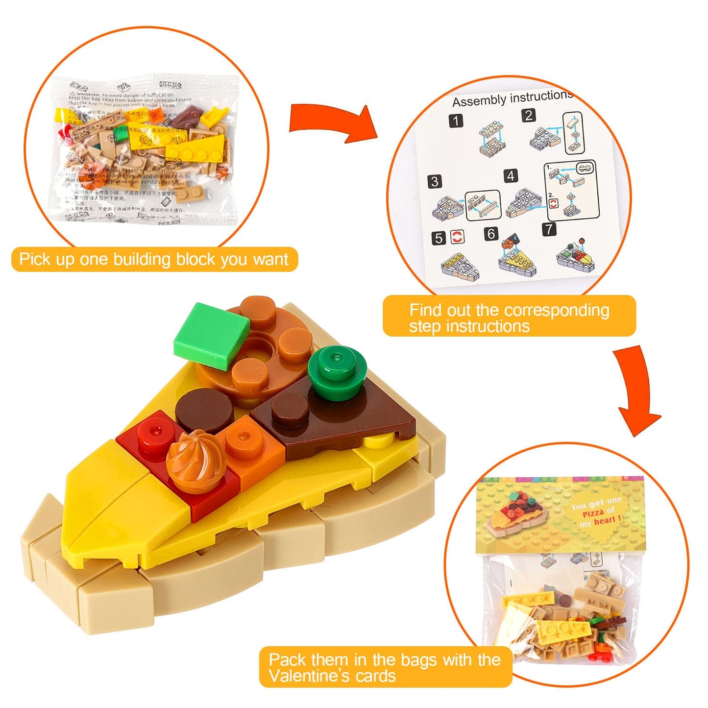 Valentine'S Day Cards For Kids Classroom - 28 Pcs Dessert Block Valentines Day Gifts For Kids, Valentine Cards With 7 Designs Bl