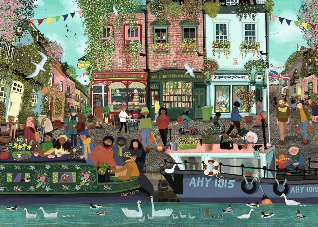 Ravensburger 1000 Pieces Puzzle: Along the River  mature-themed Gift  Glue Puzzle to Frame  70 x 50 cm  Cardboard  Puzzles for mature-themeds  Unisex  All Levels  1000 Items  17554 Model Number