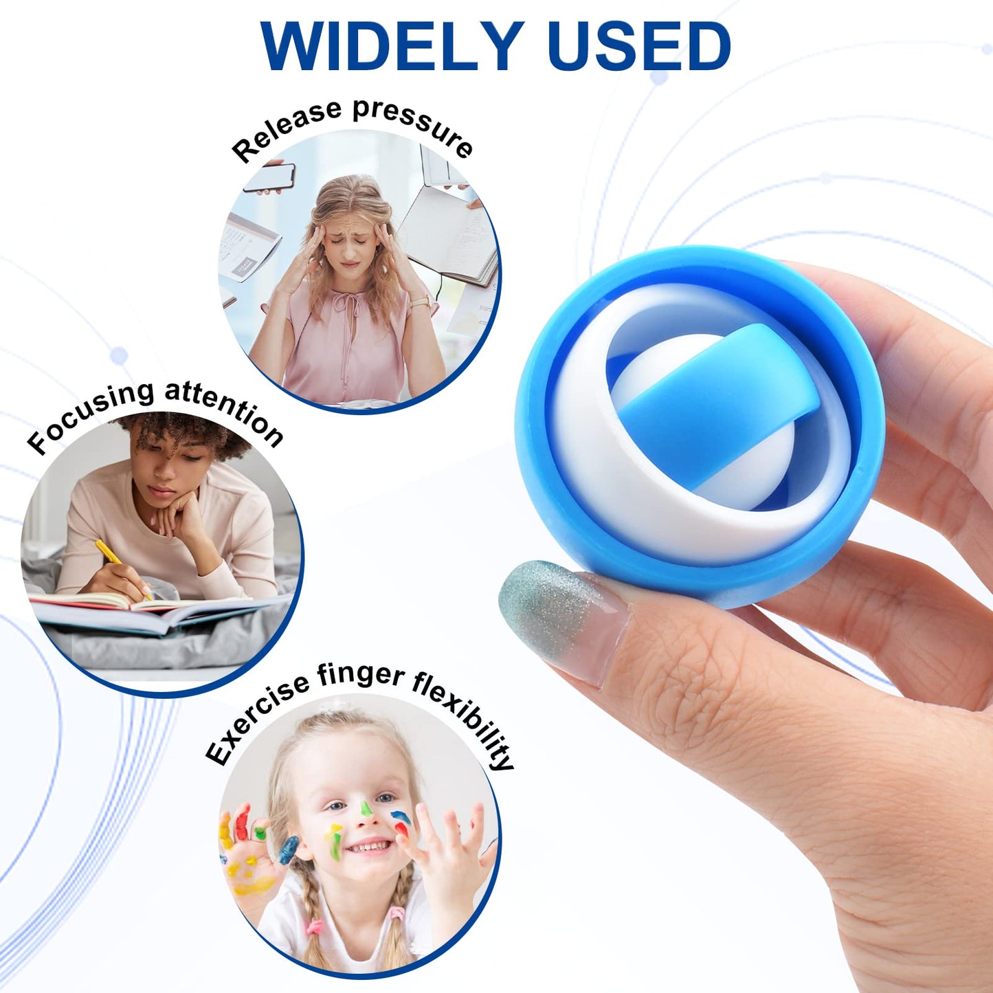 Yrissmiss Fidget Toys For Kids, Fidget Gyro For Adults, Gifts For Boys Girls Teens Kids Christmas New Year Valentine'S Day, Adhd Autism Stress Relief Finger Toys Classroom