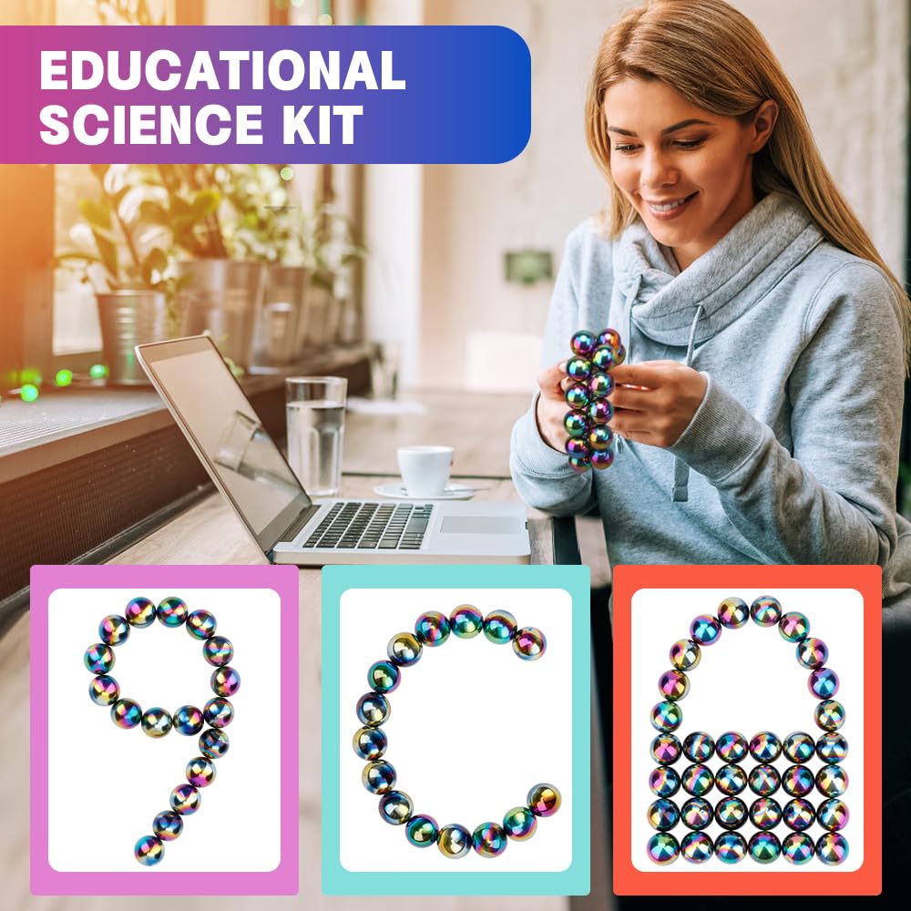 Amarlozn Fidget Magnet Toy, Large Ferrite Hand Roller, Multicolored Magnetic Office Desk Decoration, Model FS0861, 21 PCS Set