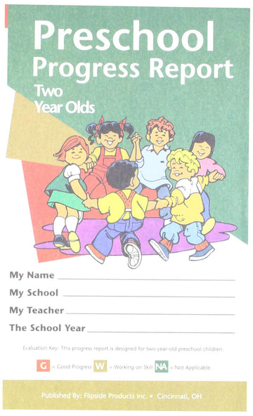 Flipside Products Age 2 Progress Reports, (Set Of 10), Multicolor