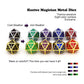 Haxtec Color Shifting Metal DND Dice Set Temperature Sensitive Polyhedral D&D Dices for RPG Dungeons and Dragons-Silver Black Gr