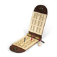 Walnut Studiolo Travel Cribbage Board - Birch Plywood, Dark Brown Leather, Model 737534730492