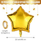 Durony 12 Pieces 18 Inches Gold Star Foil Balloons Star Shaped Mylar Star Helium Ballons Party Decorations For Birthday Party An
