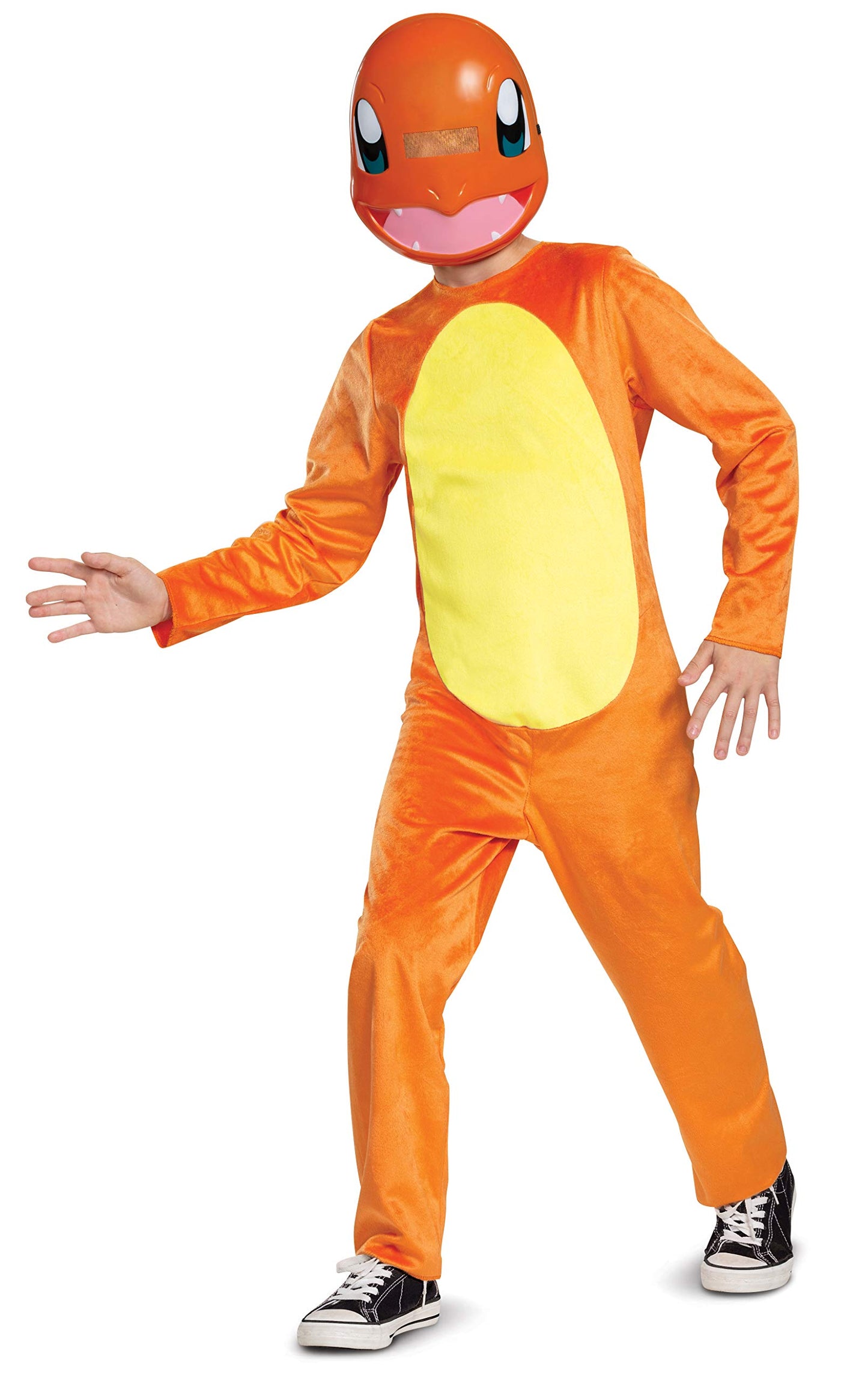 Pokemon Charmander Kids Costume, Children'S Classic Character Outfit, Child Size Large (10-12) Orange