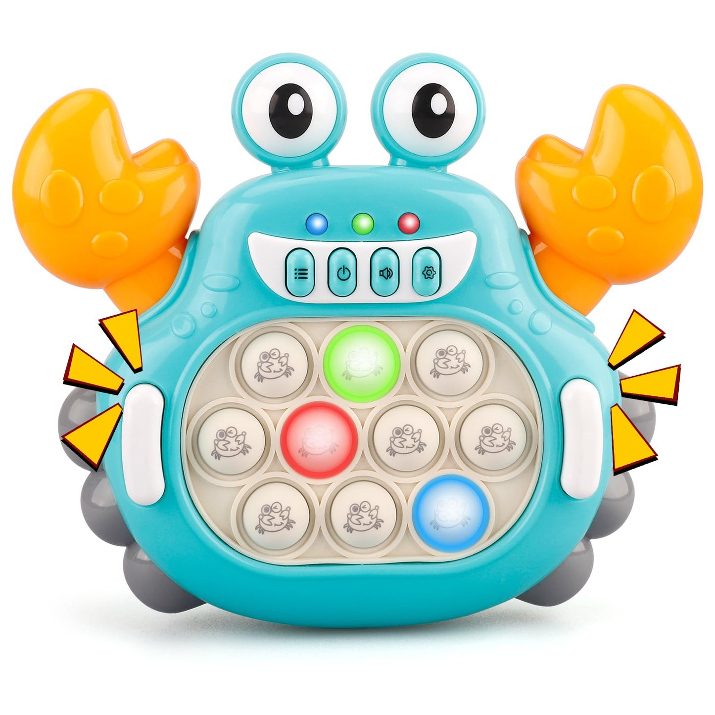 Gaper Go Quick Push Pop Game, 6 Modes Fast Push Bubble Game, Console Pop Game, Fidget Toys Light Up Pop Game, Handheld Puzzle Ga