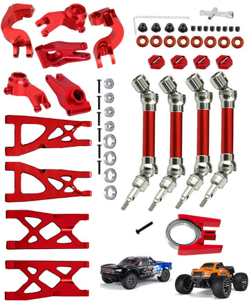 RCMYou Upgrades Part for 1/10 ARRMA Vorteks/Granite/Senton 4x4 3S Blx & Mega 550,Front Rear Drive Shaft,Arms,Steering Blocks Cas