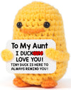 Mbl Funny Birthday Gifts For Aunt - To My Aunt, Handmade Crochet Small Cute Duck Doll For Aunt Auntie Birthday Mothers Day Chris
